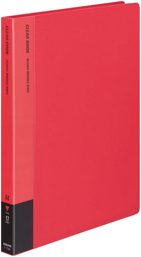 クリヤーブック替紙式赤A4縦背幅27mm10冊