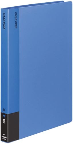 クリヤーブック固定式 A4縦 40P 青 4冊