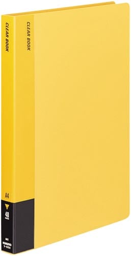クリヤーブック固定式 A4縦 40P 黄 4冊