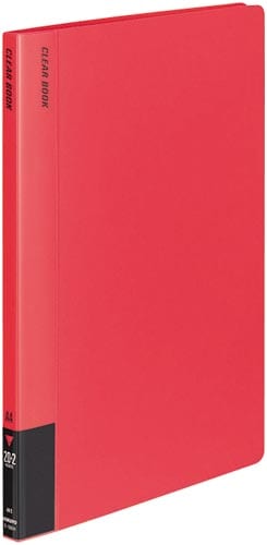 クリヤーブック固定式 A4縦 20P 赤 10冊