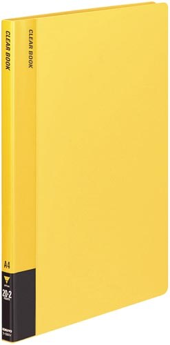 クリヤーブック固定式 A4縦 20P 黄 10冊