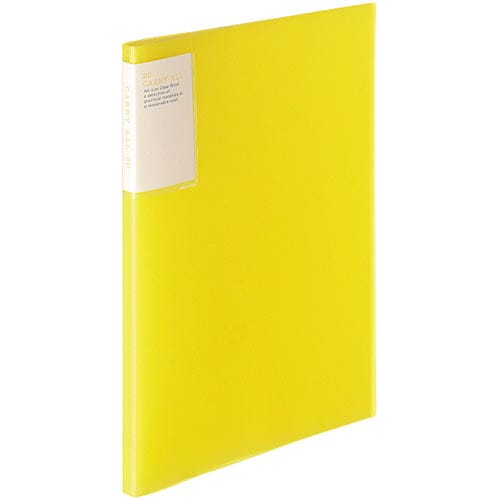 クリヤーブックキャリーオール固定背ポA4縦20P黄