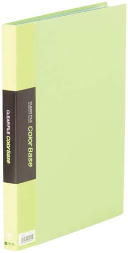 カラーベース固定式 A4縦40ポケット 黄緑