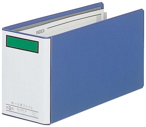 統一伝票用ファイル5×10型80mmとじ青10冊