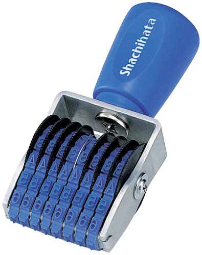 エルゴグリップ 回転ゴム印 欧文8連3号 ゴシック