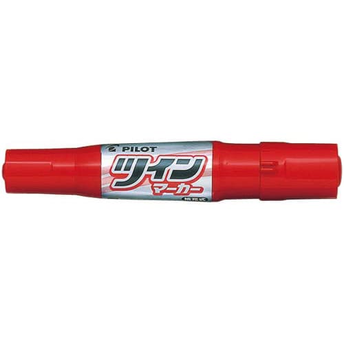 油性マーカー ツインマーカー 細・太字 赤