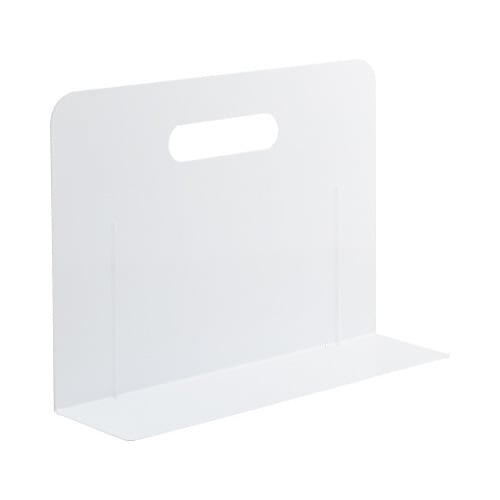 ブックエンド・ワイドタイプ(マグネット付)   白