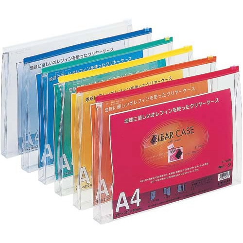 クリヤーケースA4/S アカ×5
