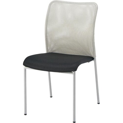 メッシュミーティング用チェア背GY座BK4脚以上