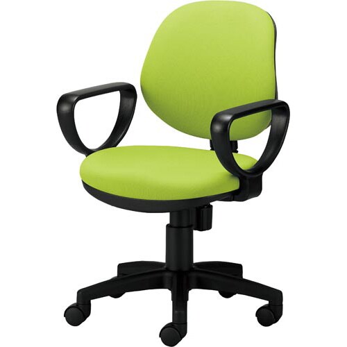 カララチェア 肘付 背座同色 グリーン 4脚以上