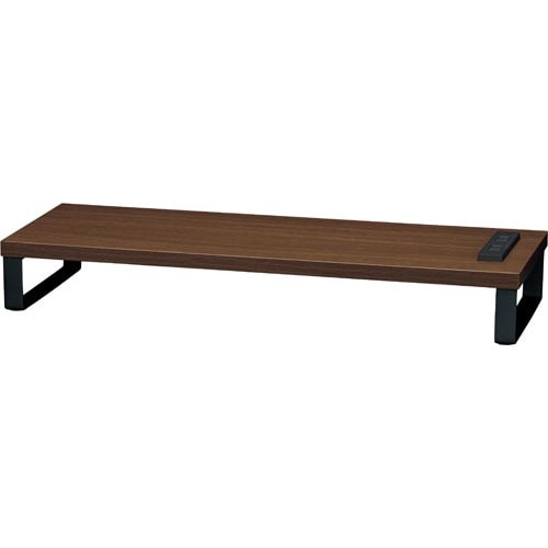 Katazukコンセント付き机上台幅520濃茶