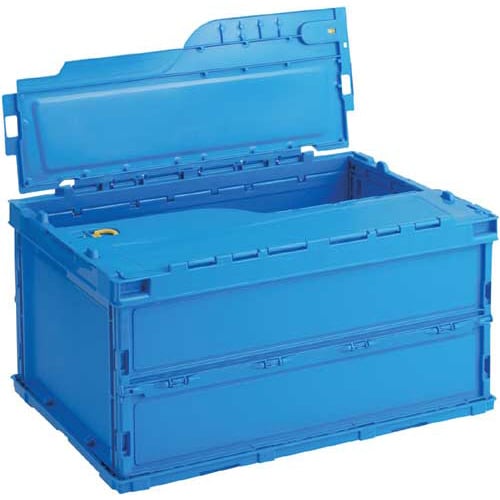 薄型軽量オリコン 40L フタ一体型 ブルー30個