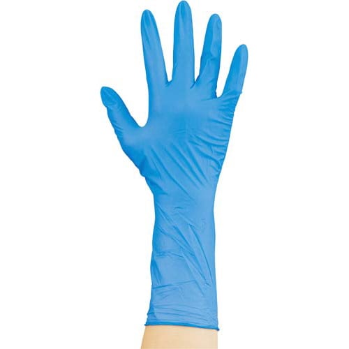 ニトリル手袋ロング 粉無 青 L 100枚×20