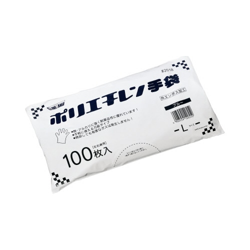 ポリエチレン手袋 外エンボス ブルー L 10袋