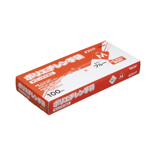 ポリエチレン手袋 外エンボス ブルー M×10