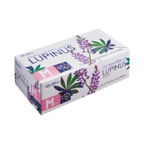 ハイブリッドグローブ ルピナス 粉無 150枚 M