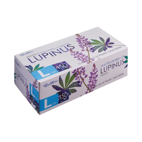 ハイブリッドグローブ ルピナス 粉無 150枚 L