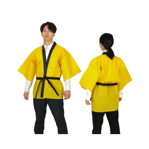 不織布ハッピ大人用 黄