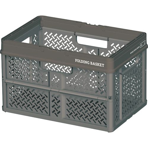 折りたたみバスケットL グレー