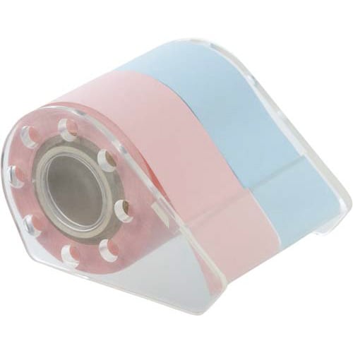 強粘着ロール付箋ケース付 25mm ピンク・ブルー