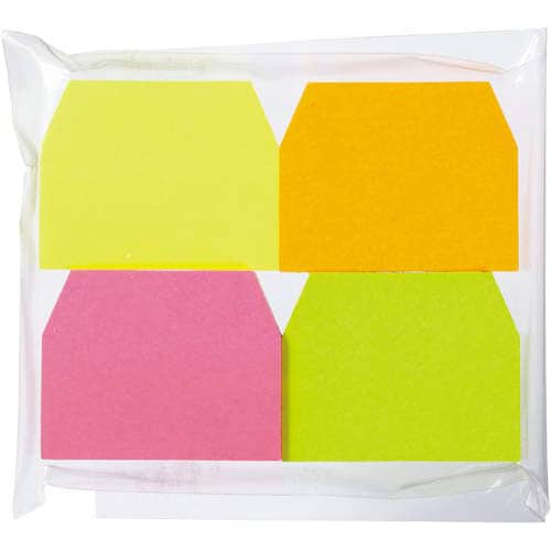 強粘着インデックスふせん ネオンカラー 4冊