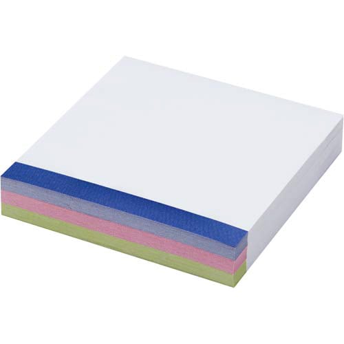 ミシン目入ふせん75×75色帯3色 150枚×4