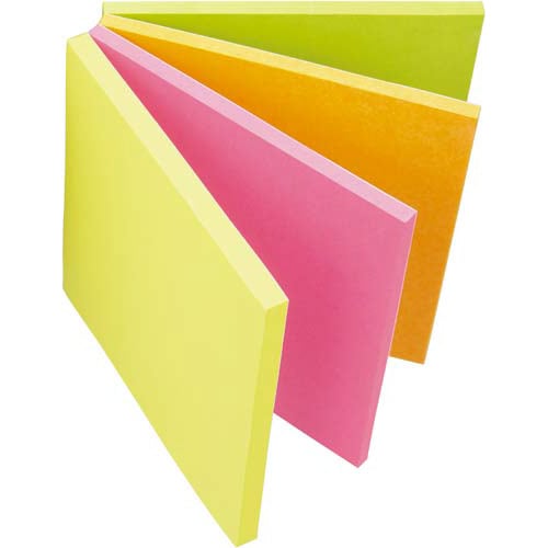 どこからでもふせん75×75ネオン4色150枚