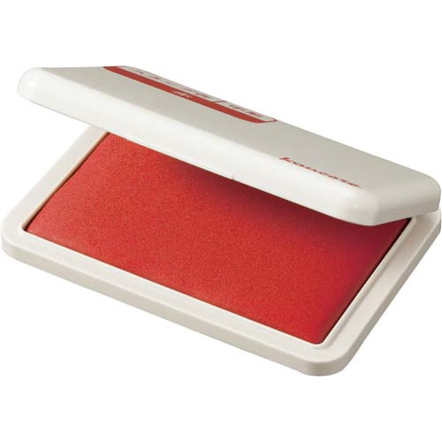 スタンプ台(油性顔料) 赤 すべり止め付