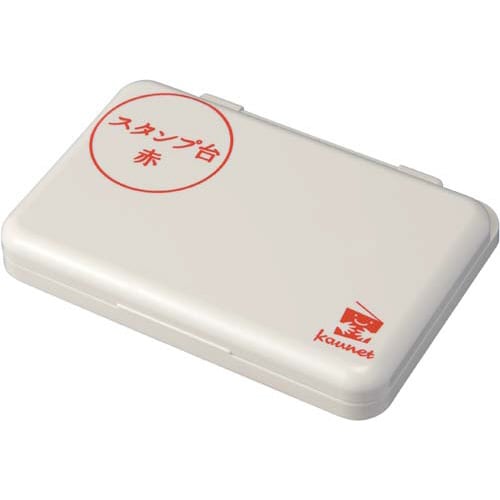 スタンプ台(油性顔料)赤 すべり止め付 5個入