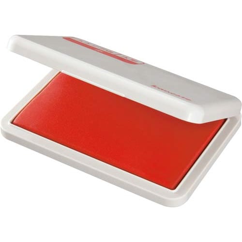 スタンプ台(油性顔料)赤大形 すべり止め付×3