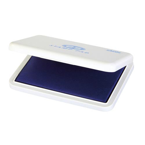 esスタンプ台 大形 藍