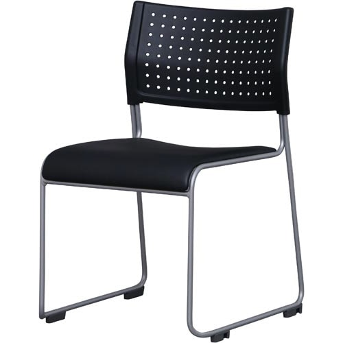 スタッキングチェア 座クッションブラック4脚以上