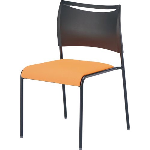 LTSチェア 座布黒フレーム オレンジ