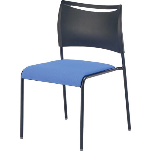 LTSチェア座布張りブラックフレームBL4脚セット