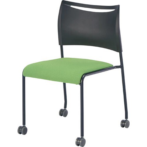 LTSキャスターチェア座布黒フレームグリーン