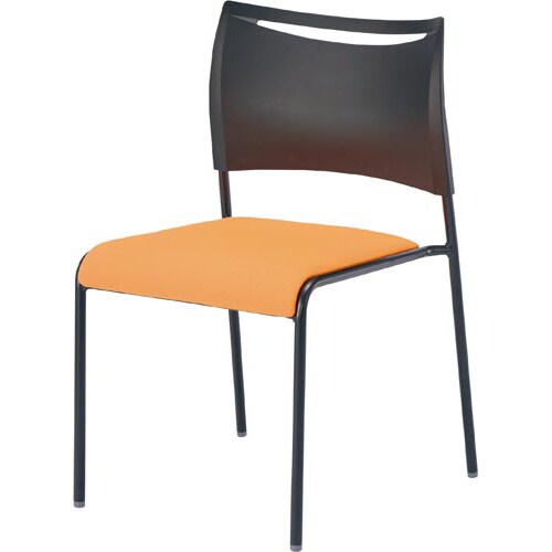 LTSチェア 座布黒フレーム オレンジ4脚以上