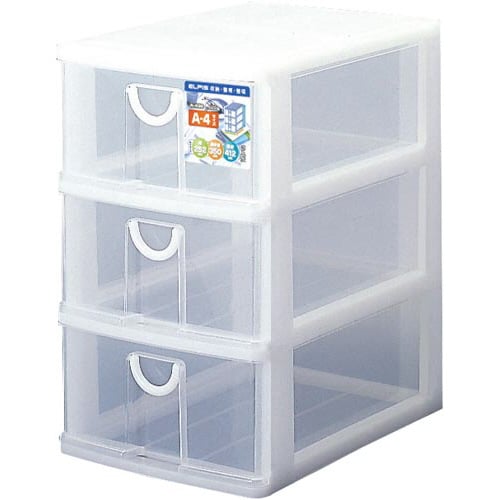 エルピスA4 深型3段 白 3個入