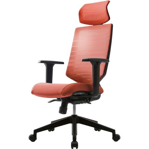 T30チェア 肘ヘッドレスト付き オレンジ