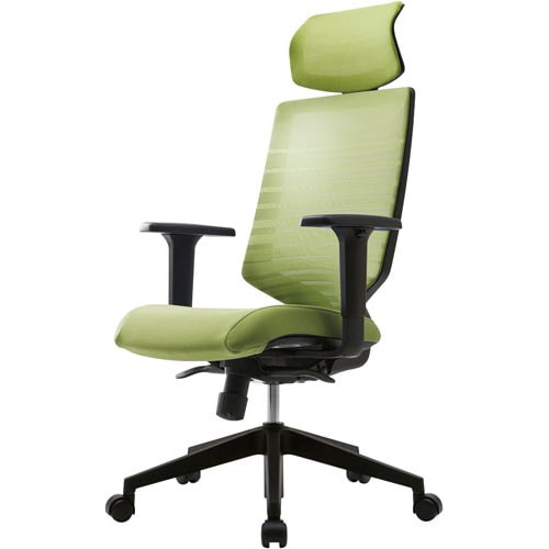 T30チェア 肘ヘッドレスト付き グリーン