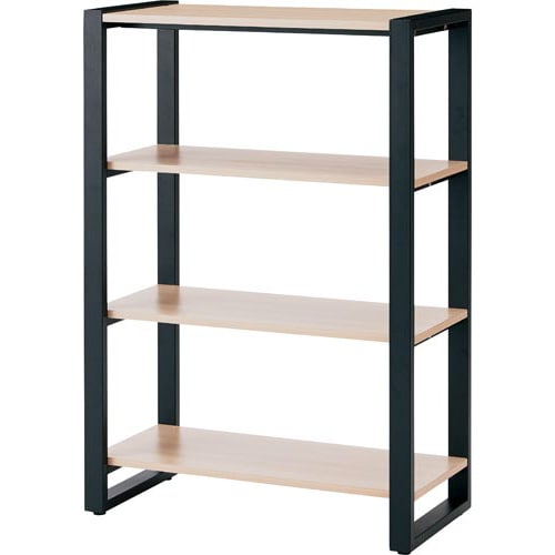 リスムシェルフ 3段 ナチュラル×ブラック