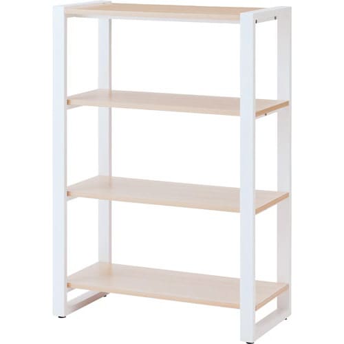 リスムシェルフ 3段 ナチュラル×ホワイト