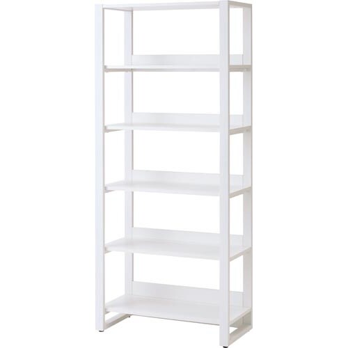 リスムシェルフ 5段 ホワイト×ホワイト