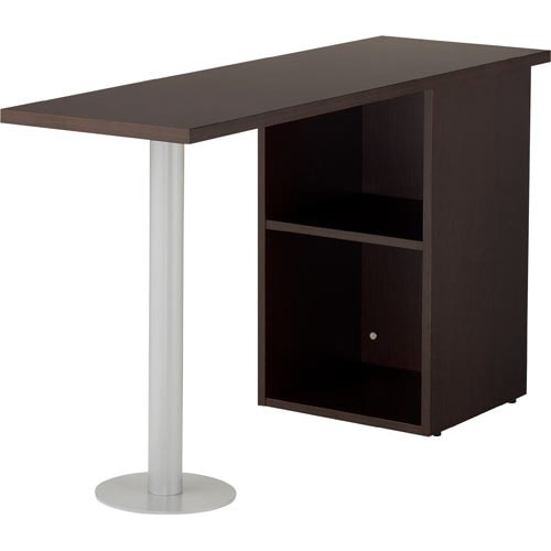 B木製デスク サイドテーブル ダークブラウン