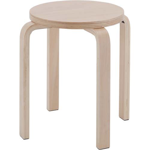 木製ラウンドスツール ナチュラル 4脚以上