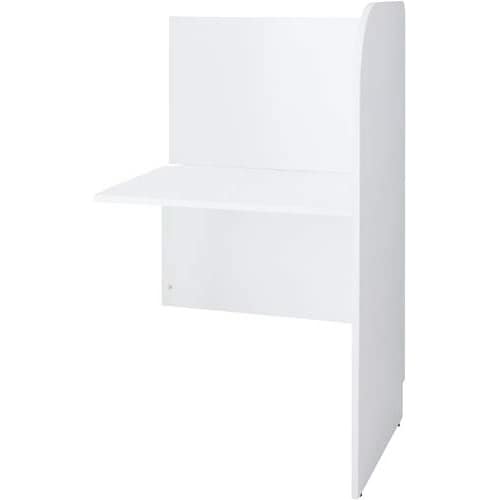 パーソナルブース 増連 ホワイト 背板付