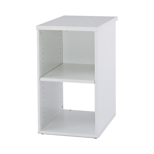 B木製デスク デスクサイド収納幅400ホワイト