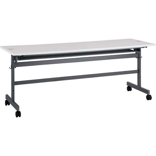 配線フラップテーブル幅1800奥行600ホワイト