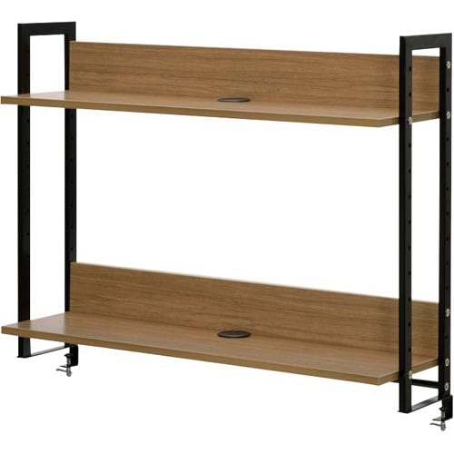 ワーキングデスク上置棚2段幅1000用ウォルナット