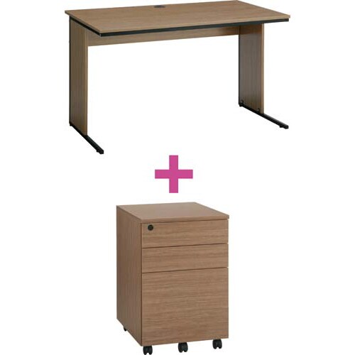 セット品ワーキングデスク奥700幅1200WA2点