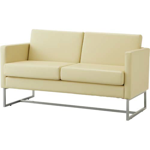 ループ脚応接ソファ 2人掛アイボリー